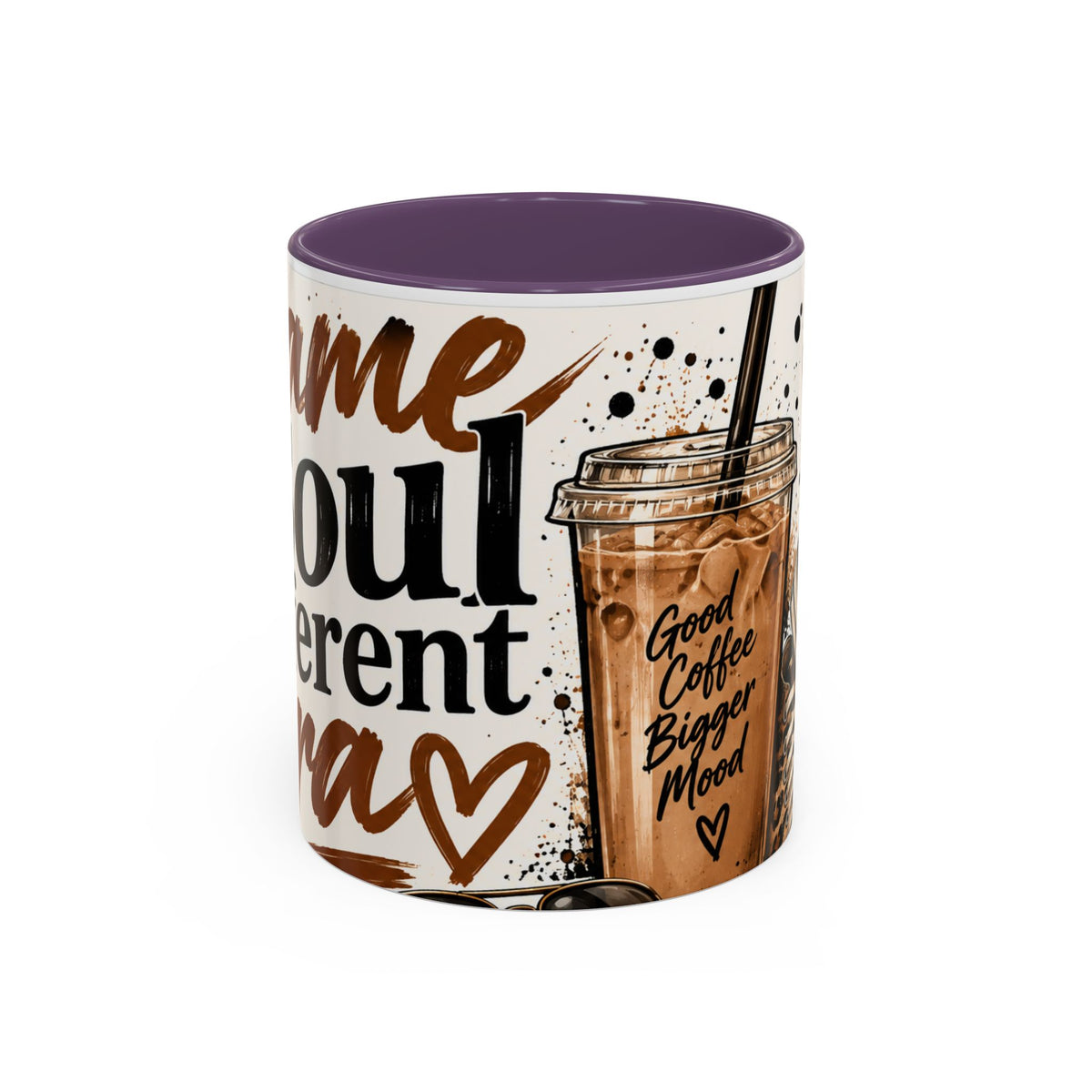 Coffee Lover Accent Mug — 'Good Coffee Bigger Mood' Leopard Design (11/15oz)