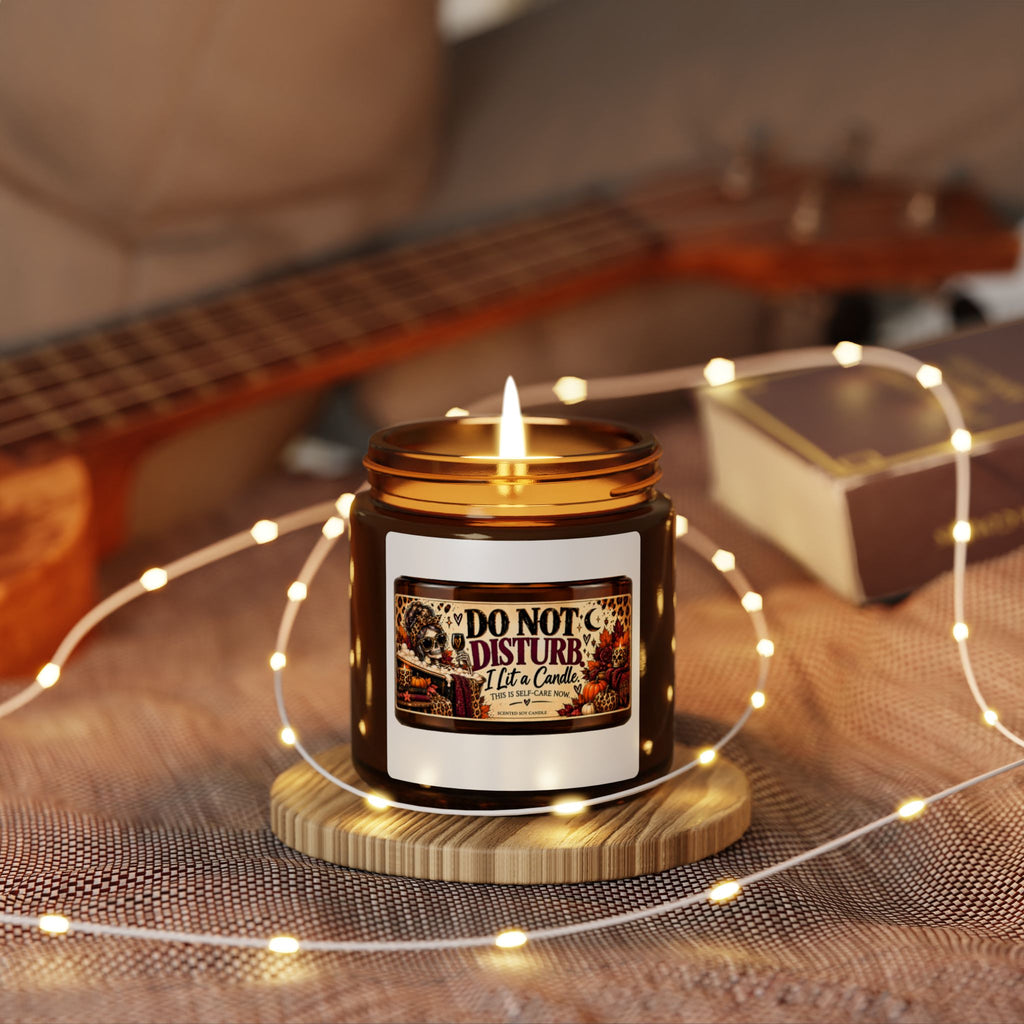 Do Not Disturb Soy Candle — Amber Jar Relaxing Autumn Scent