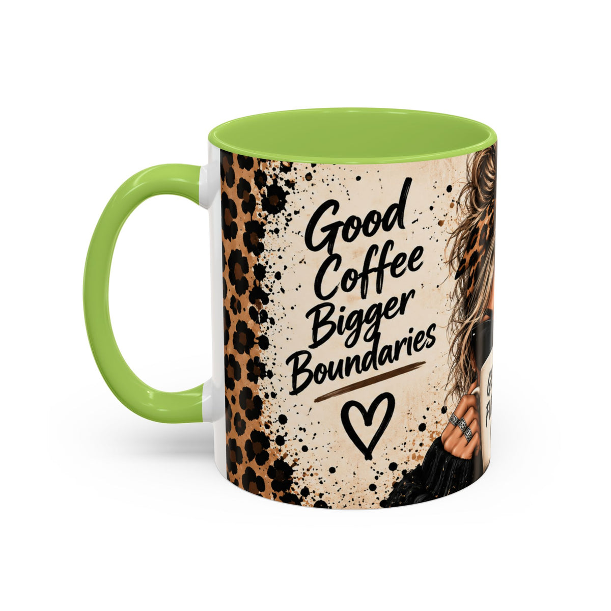 Gen X Fueled Accent Coffee Mug — “Same Attitude Different Decade” Leopard Design (11/15oz)