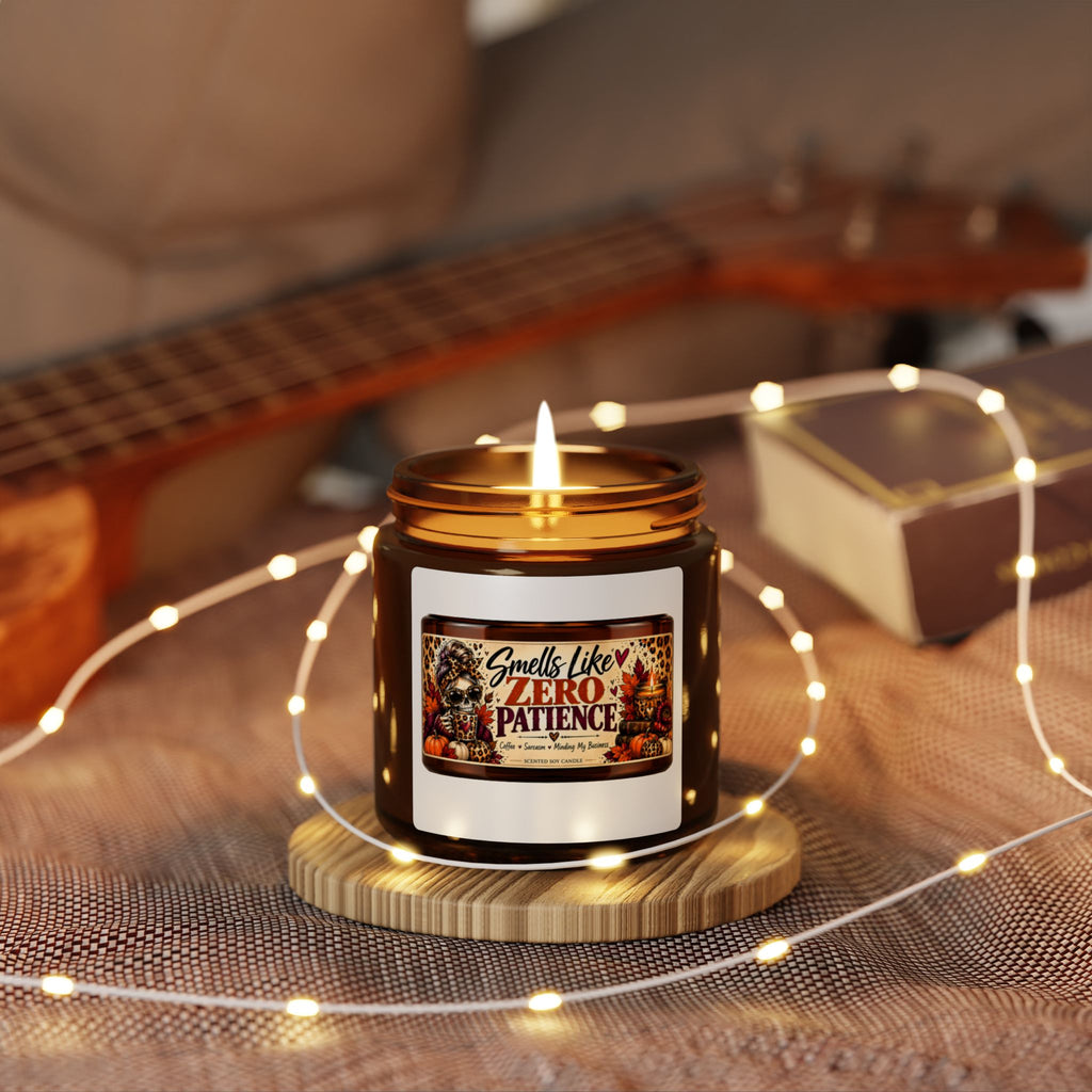 Smells Like Zero Patience Soy Candle — Amber Jar