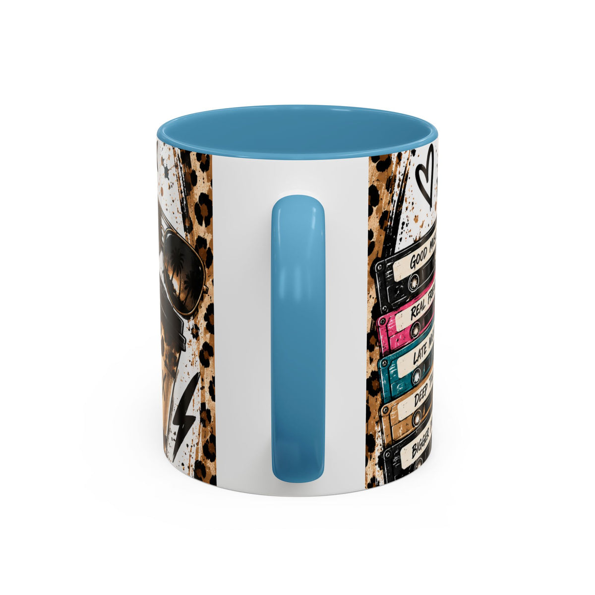 Built in the 80's Coffee Mug — Retro Gen X Leopard Travel Cup Design (11/15oz)
