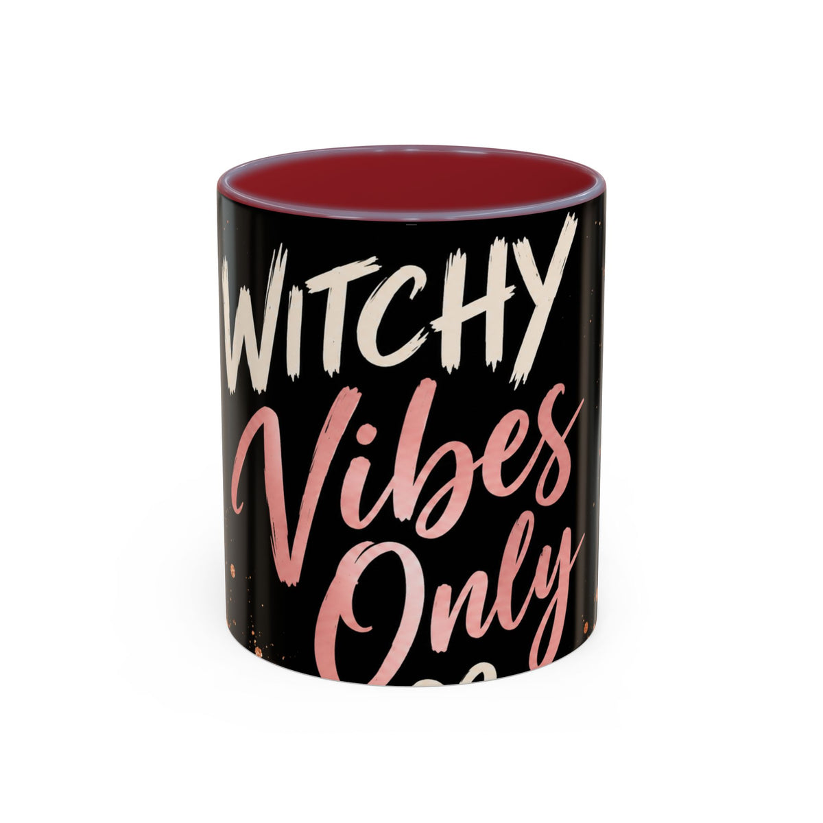 Witchy Vibes Only Accent Coffee Mug – Black Leopard Spellcaster Gift (11/15oz)