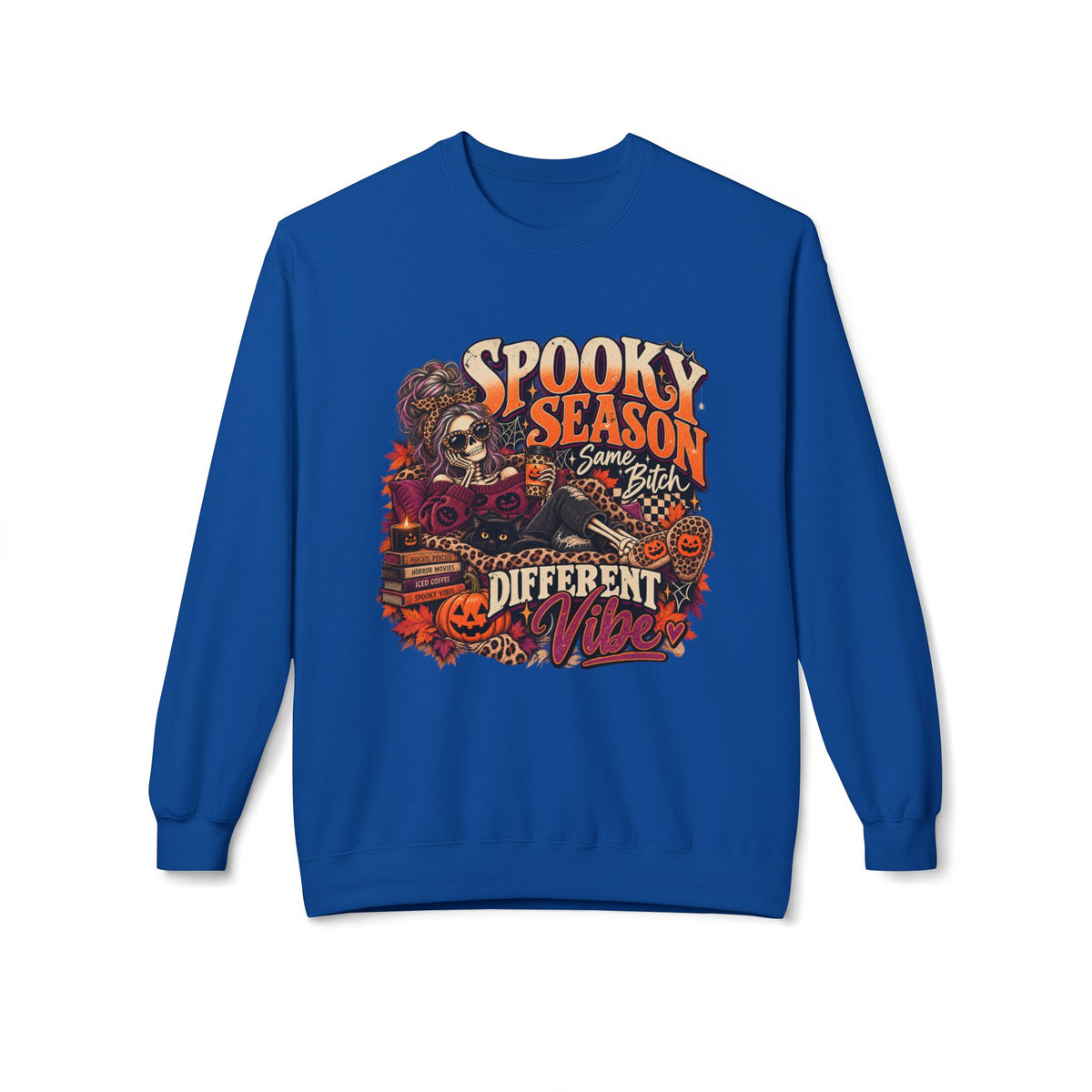 Spooky Season Crewneck Sweatshirt – Retro Halloween Graphic "Different Vibe"