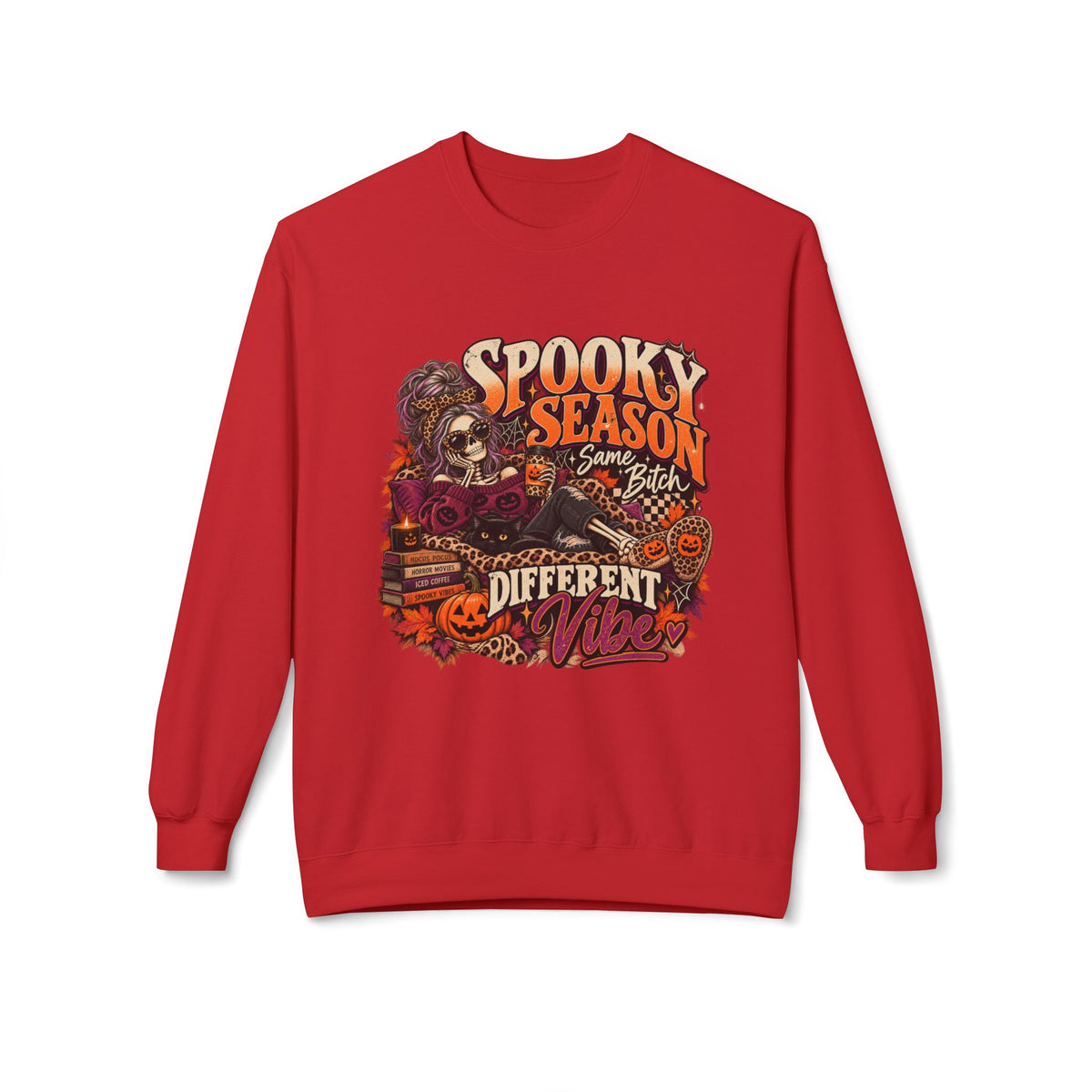 Spooky Season Crewneck Sweatshirt – Retro Halloween Graphic "Different Vibe"