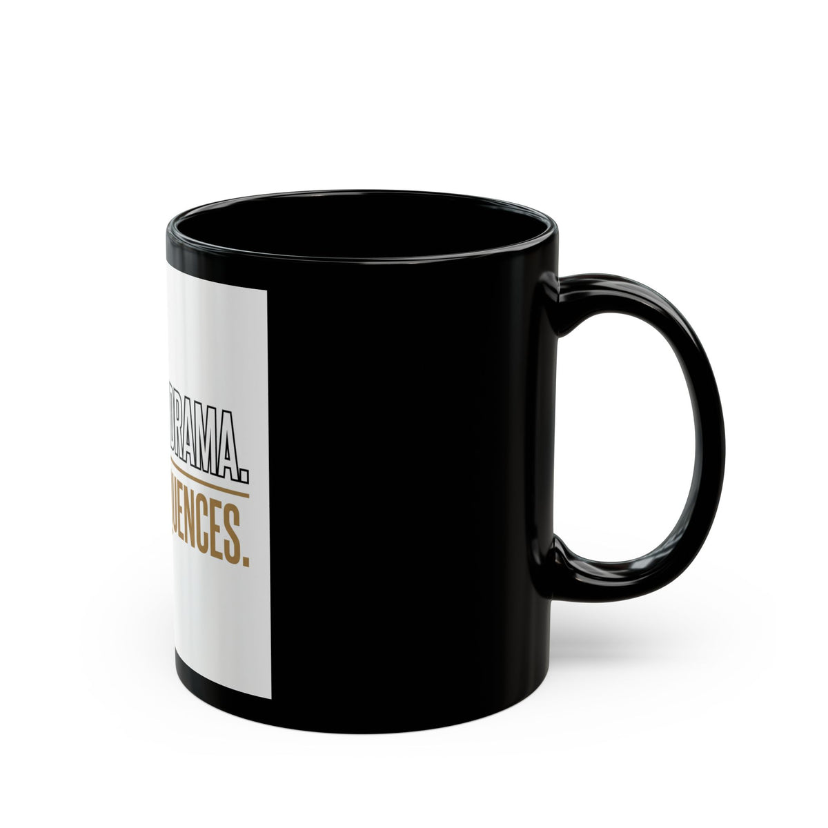 I Don’t Do Drama, I Do Consequences – Black Coffee Mug