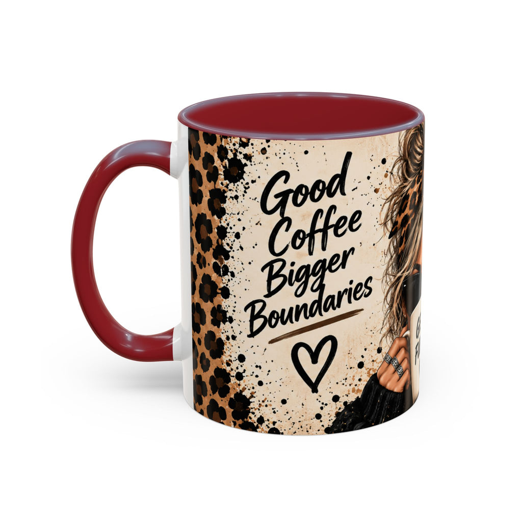 Gen X Fueled Accent Coffee Mug — “Same Attitude Different Decade” Leopard Design (11/15oz)