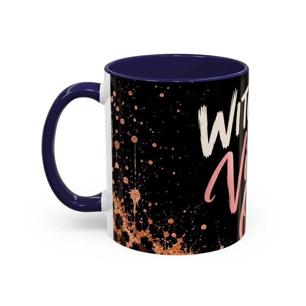 Witchy Vibes Only Accent Coffee Mug – Black Leopard Spellcaster Gift (11/15oz)
