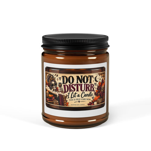 Do Not Disturb Soy Candle — Amber Jar Relaxing Autumn Scent
