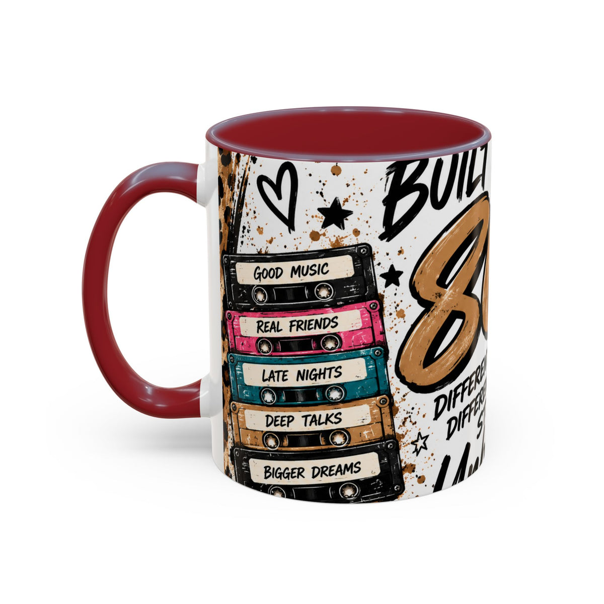 Built in the 80's Coffee Mug — Retro Gen X Leopard Travel Cup Design (11/15oz)