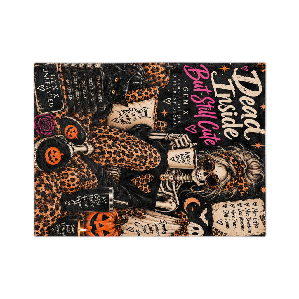 Dead Inside But Still Cute Microfiber Blanket