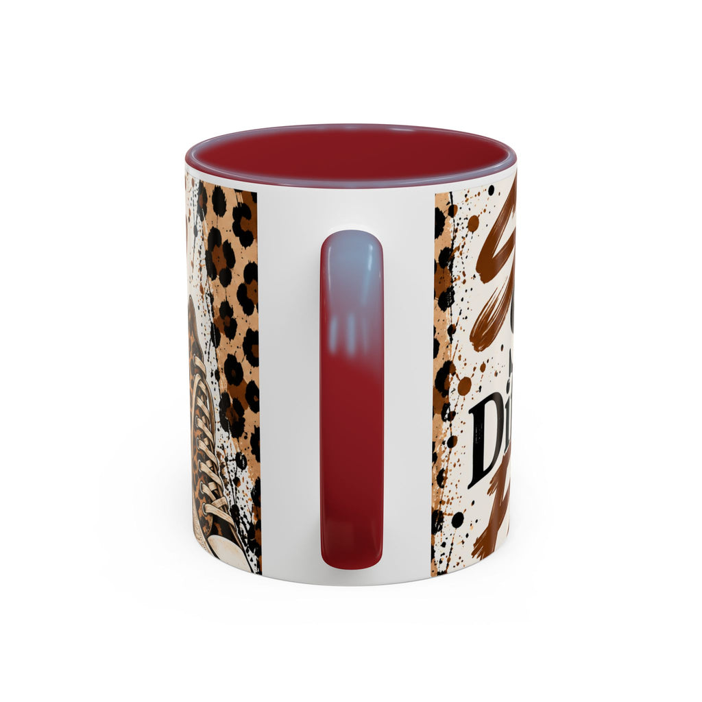 Coffee Lover Accent Mug — 'Good Coffee Bigger Mood' Leopard Design (11/15oz)