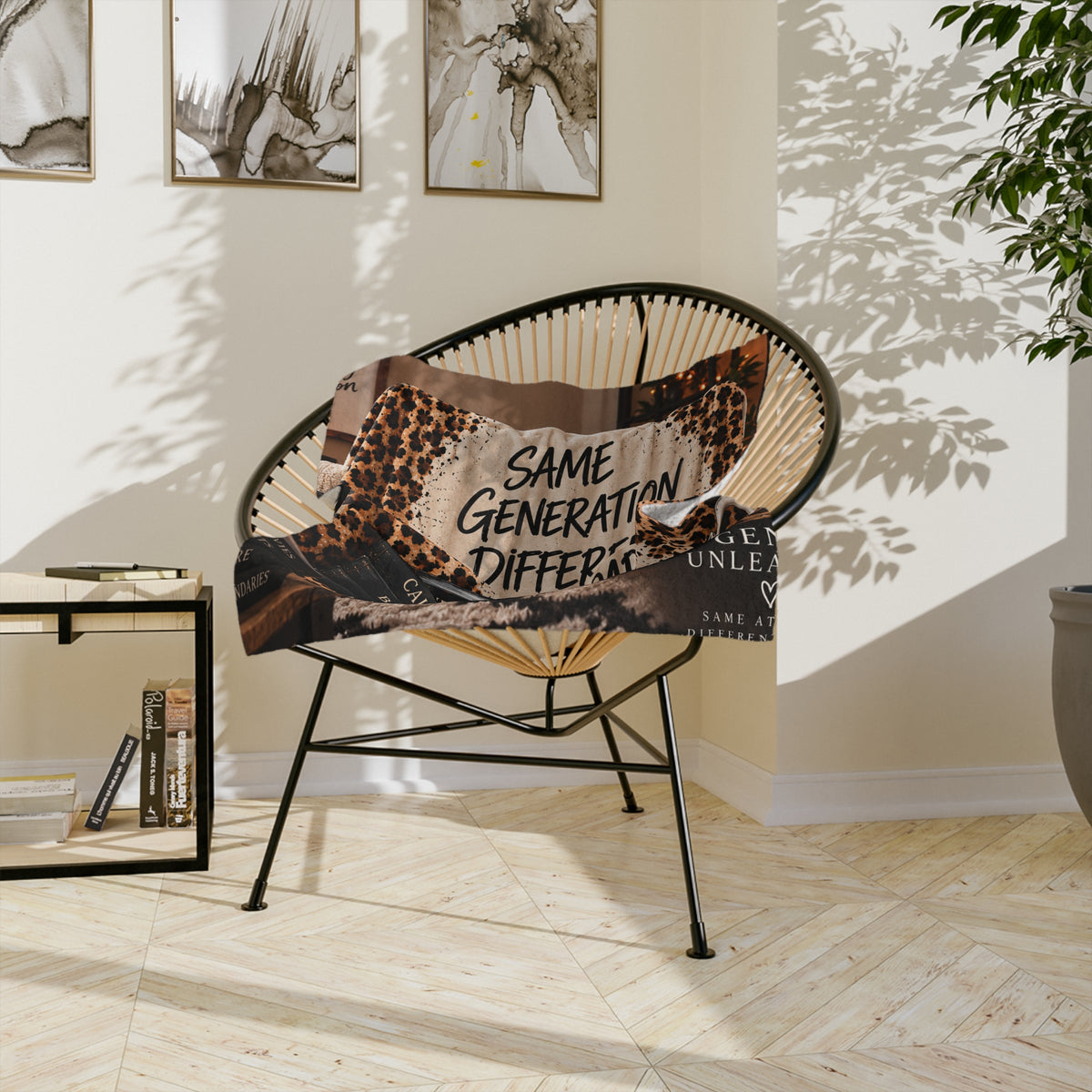 Leopard Sherpa Blanket – "Same Generation Different Standards" Cozy Throw
