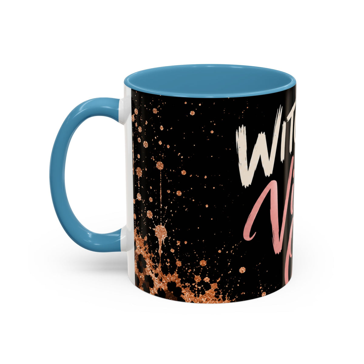 Witchy Vibes Only Accent Coffee Mug – Black Leopard Spellcaster Gift (11/15oz)
