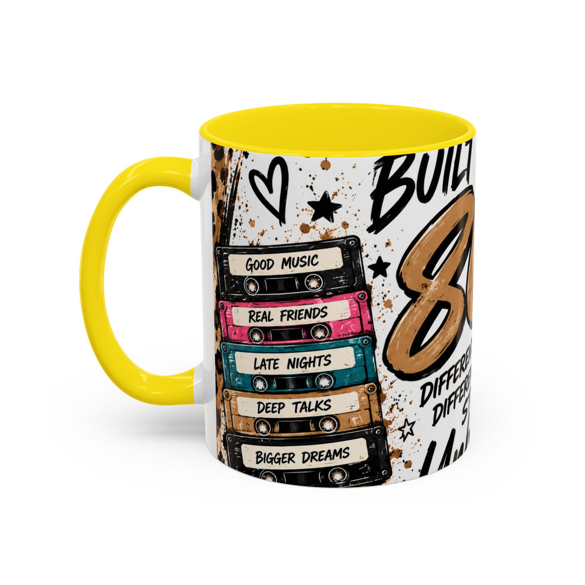 Built in the 80's Coffee Mug — Retro Gen X Leopard Travel Cup Design (11/15oz)