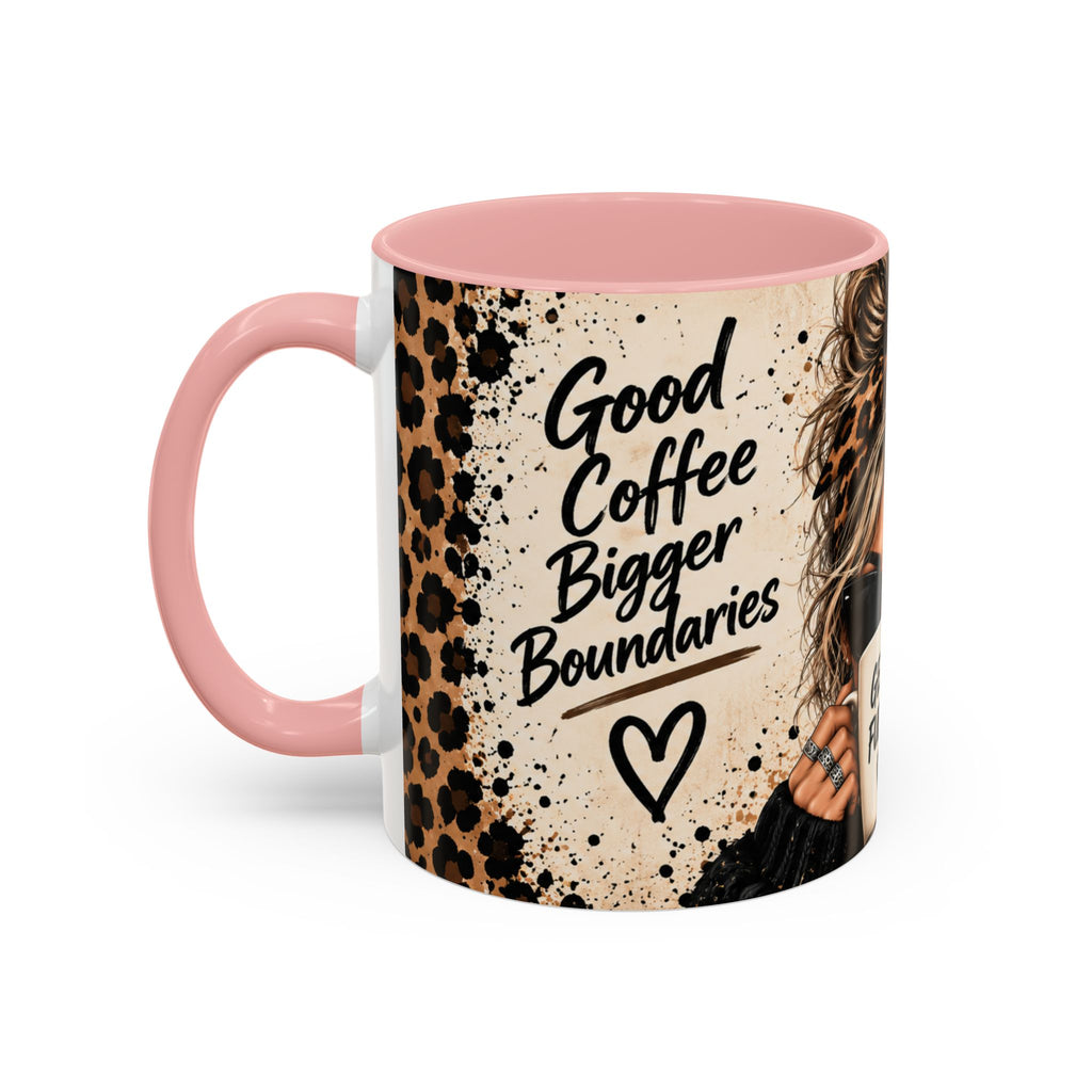 Gen X Fueled Accent Coffee Mug — “Same Attitude Different Decade” Leopard Design (11/15oz)
