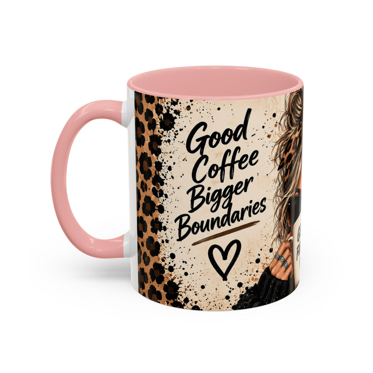 Gen X Fueled Accent Coffee Mug — “Same Attitude Different Decade” Leopard Design (11/15oz)