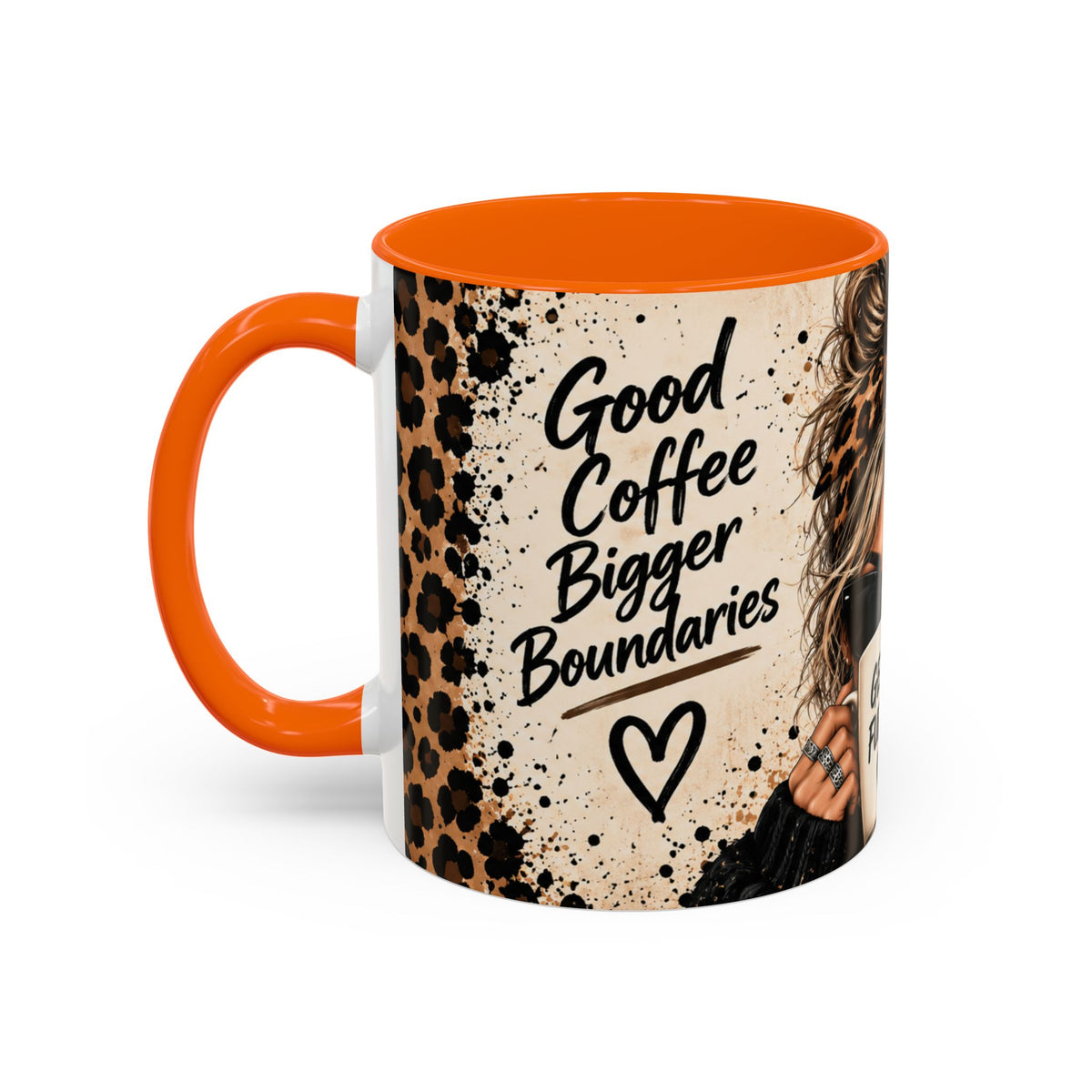 Gen X Fueled Accent Coffee Mug — “Same Attitude Different Decade” Leopard Design (11/15oz)
